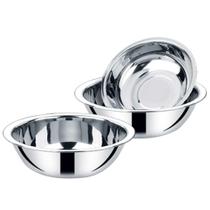 Conjunto Bowl Em Aço Inox 3 Peças Tigelas De 19Cm 21Cm 23Cm