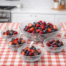 Conjunto Bowls em Vidro Rose 7 Peças Conjunto Bowls em Vidro Rose 7 Peças
