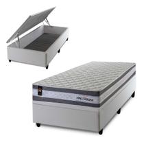 Conjunto Box Baú Alpine Cinza 96x203x72 c/ Molas Ensacadas