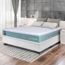 Conjunto Box Baú Branco Lagos Verde Molas Ensacadas Casal 138x188x73 - King House