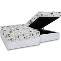 Conjunto Box Baú Casal: Colchão Espuma Herval D23 Sonum Liso + Base CRC Linhão White (138x188) Conjunto Box Baú Casal: Colchão Espuma Herval D23 Sonum Liso + Base CRC Linhão White (138x188)