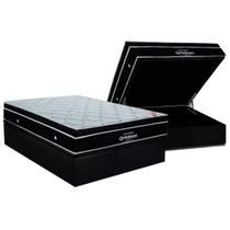 Conjunto Box Baú Casal: Colchão Espuma Ortobom SuperPocket Elegant + Base CRC Suede Black(138x188) Conjunto Box Baú Casal: Colchão Espuma Ortobom SuperPocket Elegant + Base CRC Suede Black(138x188)