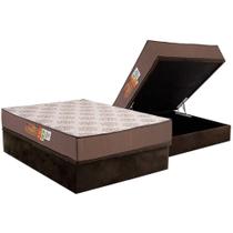 Conjunto Box Baú Casal: Colchão Espuma Polar D28 Pérola Brown + Base CRC Suede Brown (138x188) Conjunto Box Baú Casal: Colchão Espuma Polar D28 Pérola Brown + Base CRC Suede Brown (138x188)