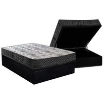 Conjunto Box Baú Casal: Colchão Molas Paropas D45 Pasquale Wave Black + Base CRC Suede Black (138x188) Conjunto Box Baú Casal: Colchão Molas Paropas D45 Pasquale Wave Black + Base CRC Suede Black (138x188)