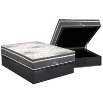 Conjunto Box Baú Casal: Colchão Molas Polar Ensacadas Safira + Base CRC Suede Gray (138x188) Conjunto Box Baú Casal: Colchão Molas Polar Ensacadas Safira + Base CRC Suede Gray (138x188)