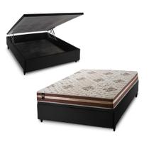 Conjunto Box Baú Chicago Marrom 138x188x64 Espuma D33 Conjunto Box Baú Chicago Marrom 138x188x64 Espuma D33