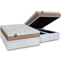 Conjunto Box Baú King: Colchão Espuma Orthoflex Molas Ensacadas MasterPocket Sensitive + Base CRC Courano White(193x203) Conjunto Box Baú King: Colchão Espuma Orthoflex Molas Ensacadas MasterPocket Sensitive + Base CRC Courano White(193x203)