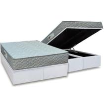 Conjunto Box Baú King: Colchão Espuma Paropas D45 Pasquale Gray + Base CRC Linhão White (193x203)
