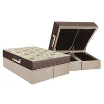 Conjunto Box Baú King: Colchão Molas Orthoflex D28 Livorno + Base CRC Suede Clean (193x203)