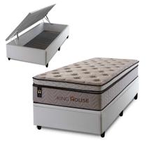 Conjunto Box Baú Liverpool Bege 96x203x80 c/ Molas Ensacadas