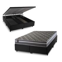 Conjunto Box Baú Miami Cinza 193x203x69 Espuma D33