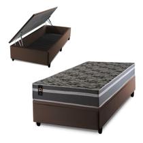 Conjunto Box Baú Miami Cinza 88x188x69 Espuma D33