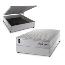 Conjunto Box Baú New Moon Branco 138x188x73 c/ Molas Ensacadas