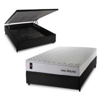 Conjunto Box Baú New Moon Branco 138x188x73 c/ Molas Ensacadas