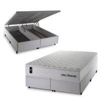 Conjunto Box Baú New Moon Branco 158x198x73 c/ Molas Ensacadas