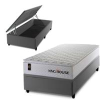 Conjunto Box Baú New Moon Branco 88x188x73 c/ Molas Ensacadas