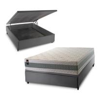 Conjunto Box Baú Oxford Verde 138x188x74 Espuma D33 Conjunto Box Baú Oxford Verde 138x188x74 Espuma D33