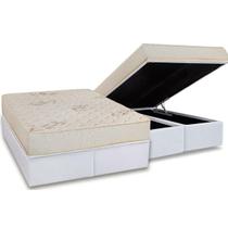 Conjunto Box Baú Queen: Colchão Espuma Luckspuma D45 Gran Luck Pró Saúde + Base CRC Courano White (158x198) Conjunto Box Baú Queen: Colchão Espuma Luckspuma D45 Gran Luck Pró Saúde + Base CRC Courano White (158x198)