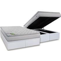 Conjunto Box Baú Queen: Colchão Espuma Luckspuma MasterPocket Luck Spring + Base CRC Courano White(158x198) Conjunto Box Baú Queen: Colchão Espuma Luckspuma MasterPocket Luck Spring + Base CRC Courano White(158x198)