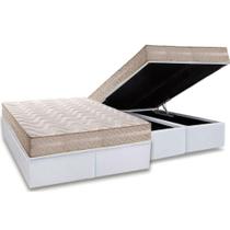 Conjunto Box Baú Queen: Colchão Espuma Paropas D28 / Master AG80 Clean Double Face 17 + Base CRC Courano White (158x198) Conjunto Box Baú Queen: Colchão Espuma Paropas D28 / Master AG80 Clean Double Face 17 + Base CRC Courano White (158x198)