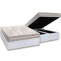 Conjunto Box Baú Queen: Colchão Espuma Paropas D28 / Master AG80 Prata Double Face 17 + Base CRC Courano White (158x198) Conjunto Box Baú Queen: Colchão Espuma Paropas D28 / Master AG80 Prata Double Face 17 + Base CRC Courano White (158x198)