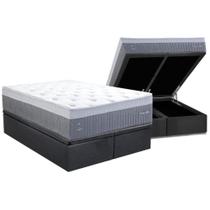 Conjunto Box Baú Queen: Colchão Molas Herval Ensacadas C1739 + Base CRC Suede Gray (158x198) Conjunto Box Baú Queen: Colchão Molas Herval Ensacadas C1739 + Base CRC Suede Gray (158x198)