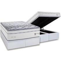 Conjunto Box Baú Queen: Colchão Molas Herval Ensacadas Maxspring C1723 + Base CRC Linhão White (158x198)