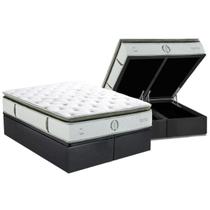 Conjunto Box Baú Queen: Colchão Molas Herval MasterPocket Ensacadas Imperatore Gold C1655 Pillow Top + Base CRC Suede Gray(158x198x34) Conjunto Box Baú Queen: Colchão Molas Herval MasterPocket Ensacadas Imperatore Gold C1655 Pillow Top + Base CRC Suede Gray(158x198x34)