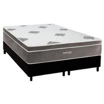 Conjunto Box Baú Queen: Colchão Molas Inovaflex Ensacadas Essential+Base CRC Corano Black (158x198)