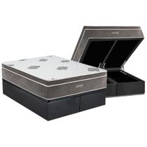 Conjunto Box Baú Queen: Colchão Molas Inovaflex Ensacadas Essential+Base CRC Corano Gray (158x198)