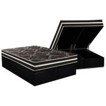 Conjunto Box Baú Queen: Colchão Molas Paropas D28 / Master AG80 Black Double Face 17 + Base CRC Suede Black (158x198) Conjunto Box Baú Queen: Colchão Molas Paropas D28 / Master AG80 Black Double Face 17 + Base CRC Suede Black (158x198)