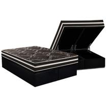 Conjunto Box Baú Queen: Colchão Molas Paropas D28 / Master AG80 Black Double Face 17 + Base CRC Suede Black (158x198) Conjunto Box Baú Queen: Colchão Molas Paropas D28 / Master AG80 Black Double Face 17 + Base CRC Suede Black (158x198)