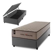 Conjunto Box Baú San Diego Bege 88x188x74 Espuma D33