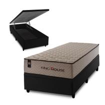 Conjunto Box Baú San Diego Bege 96x203x74 Espuma D33