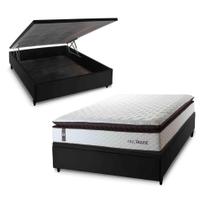 Conjunto Box Baú San Diego Branco 138x188x74 Espuma D33