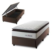 Conjunto Box Baú San Diego Branco 96x203x74 Espuma D33