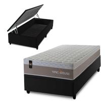 Conjunto Box Baú Sheffield Bege 88x188x72 c/ Molas Ensacadas