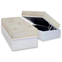 Conjunto Box Baú Solteiro: Colchão Espuma Luckspuma D33 Supreme Floral + Base CRC Courano White(88x188) Conjunto Box Baú Solteiro: Colchão Espuma Luckspuma D33 Supreme Floral + Base CRC Courano White(88x188)