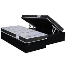 Conjunto Box Baú Solteiro: Colchão Espuma Orthoflex D20 ComfortPedic + Base CRC Suede Black(88x188) Conjunto Box Baú Solteiro: Colchão Espuma Orthoflex D20 ComfortPedic + Base CRC Suede Black(88x188)