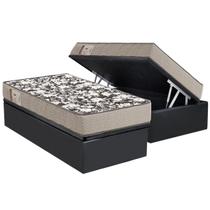 Conjunto Box Baú Solteiro: Colchão Espuma Ortobom D26 Physical Ultra Resistente + Base CRC Suede Gray(88x188) Conjunto Box Baú Solteiro: Colchão Espuma Ortobom D26 Physical Ultra Resistente + Base CRC Suede Gray(88x188)