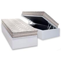 Conjunto Box Baú Solteiro: Colchão Espuma Paropas D28 / Master AG80 Prata Double Face 17 + Base CRC Courano White (88x188) Conjunto Box Baú Solteiro: Colchão Espuma Paropas D28 / Master AG80 Prata Double Face 17 + Base CRC Courano White (88x188)