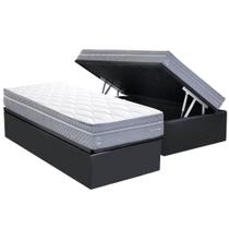 Conjunto Box Baú Solteiro: Colchão Molas Herval Maxspring C1780 + Base CRC Suede Gray (88x188) Conjunto Box Baú Solteiro: Colchão Molas Herval Maxspring C1780 + Base CRC Suede Gray (88x188)