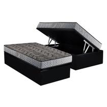 Conjunto Box Baú Solteiro: Colchão Molas Paropas Compact AG 65 / D28 Royalle Rústico Prata + Base CRC Suede Black (88x188) Conjunto Box Baú Solteiro: Colchão Molas Paropas Compact AG 65 / D28 Royalle Rústico Prata + Base CRC Suede Black (88x188)