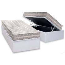Conjunto Box Baú Solteiro: Colchão Molas Paropas D28 / Master AG80 Prata Double Face 17 + Base CRC Courano White (88x188) Conjunto Box Baú Solteiro: Colchão Molas Paropas D28 / Master AG80 Prata Double Face 17 + Base CRC Courano White (88x188)