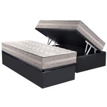 Conjunto Box Baú Solteiro: Colchão Molas Paropas D28 / Master Prata Double Face 25 + Base CRC Suede Gray (88x188) Conjunto Box Baú Solteiro: Colchão Molas Paropas D28 / Master Prata Double Face 25 + Base CRC Suede Gray (88x188)