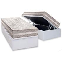 Conjunto Box Baú Solteiro: Colchão Molas Paropas D33 D45/ Pro Sono Double Face Prata + Base CRC Courano White (88x188) Conjunto Box Baú Solteiro: Colchão Molas Paropas D33 D45/ Pro Sono Double Face Prata + Base CRC Courano White (88x188)