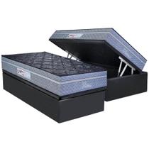 Conjunto Box Baú Solteiro: Colchão Molas Paropas Ensacadas Petrus Grafite + Base CRC Suede Gray (88x188) Conjunto Box Baú Solteiro: Colchão Molas Paropas Ensacadas Petrus Grafite + Base CRC Suede Gray (88x188)