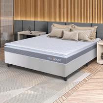 Conjunto Box Branco Durban Cinza Espuma D28 Casal 138x188x57 - King House