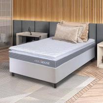 Conjunto Box Branco Durban Cinza Espuma D28 Solteiro 88x188x57 - King House