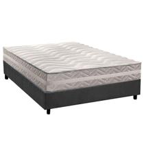 Conjunto Box Casal: Colchão Anatômico Paropas D28 / Master Prata Double Face 25 + Base CRC Suede Gray (138x188)